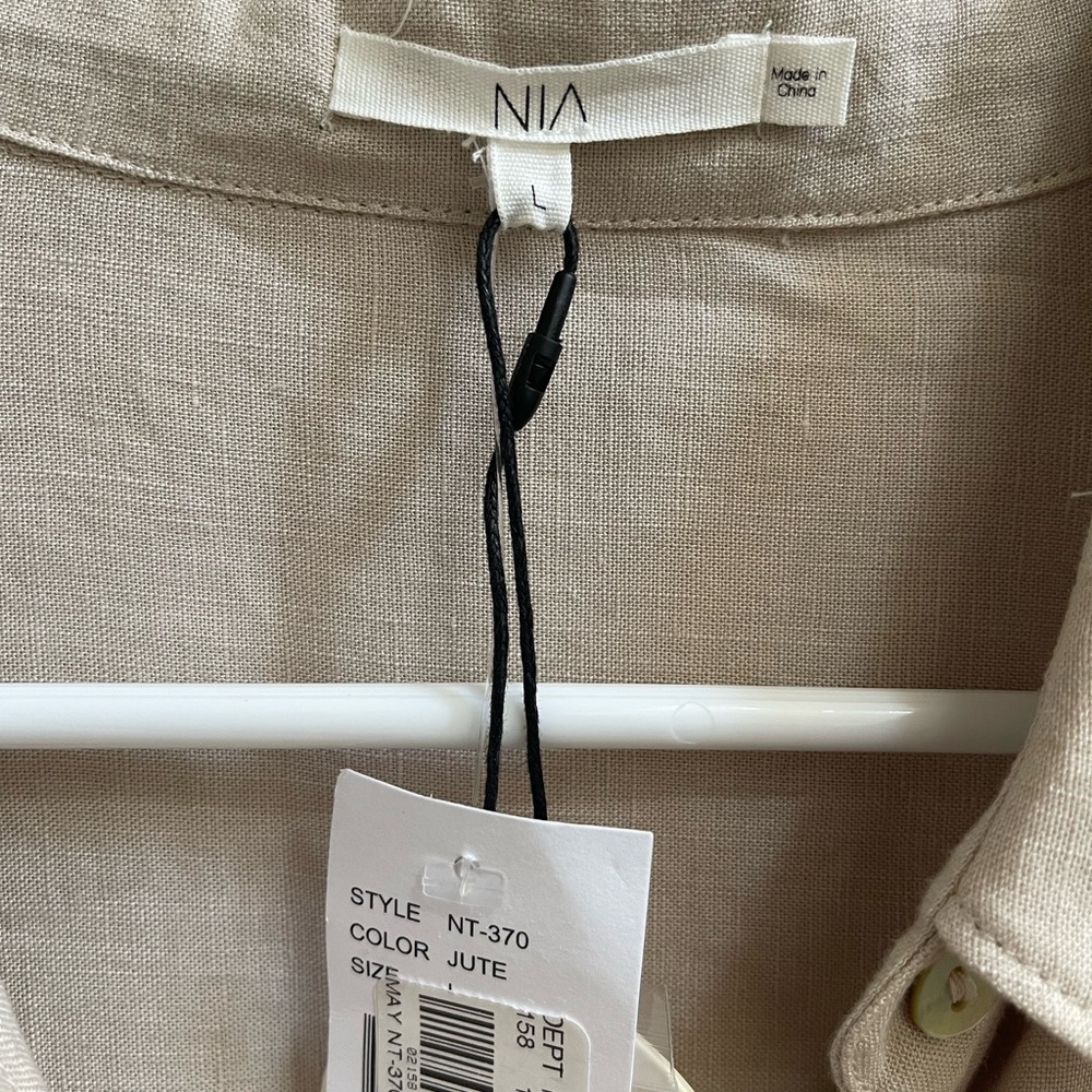 New with tags linen button down